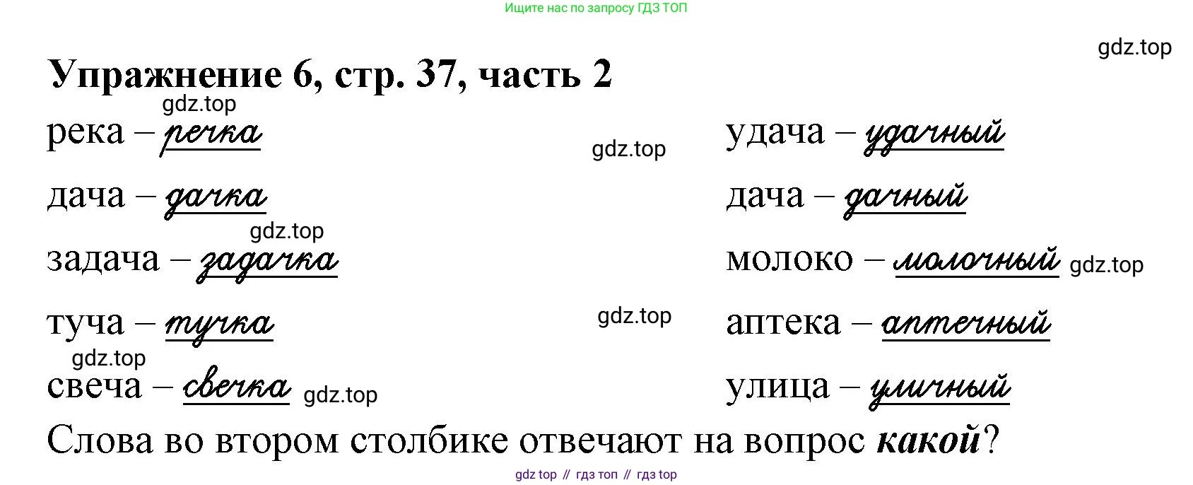 Русский язык, 1 класс рабочая тетрадь, авторы: Иванов Станислав Викторович, Евдокимова Антонина Олеговна, Кузнецова Елена Николаевна, издательство Просвещение, Москва, 2023, зелёного цвета, Часть 2, страница 37, номер 6, Решение