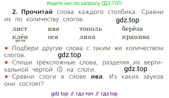 ГДЗ Русский язык, 1 класс Учебник, авторы: Канакина Валентина Павловна, Горецкий Всеслав Гаврилович, издательство Просвещение, Москва, 2023, белого цвета, страница 32, номер 2, Условие