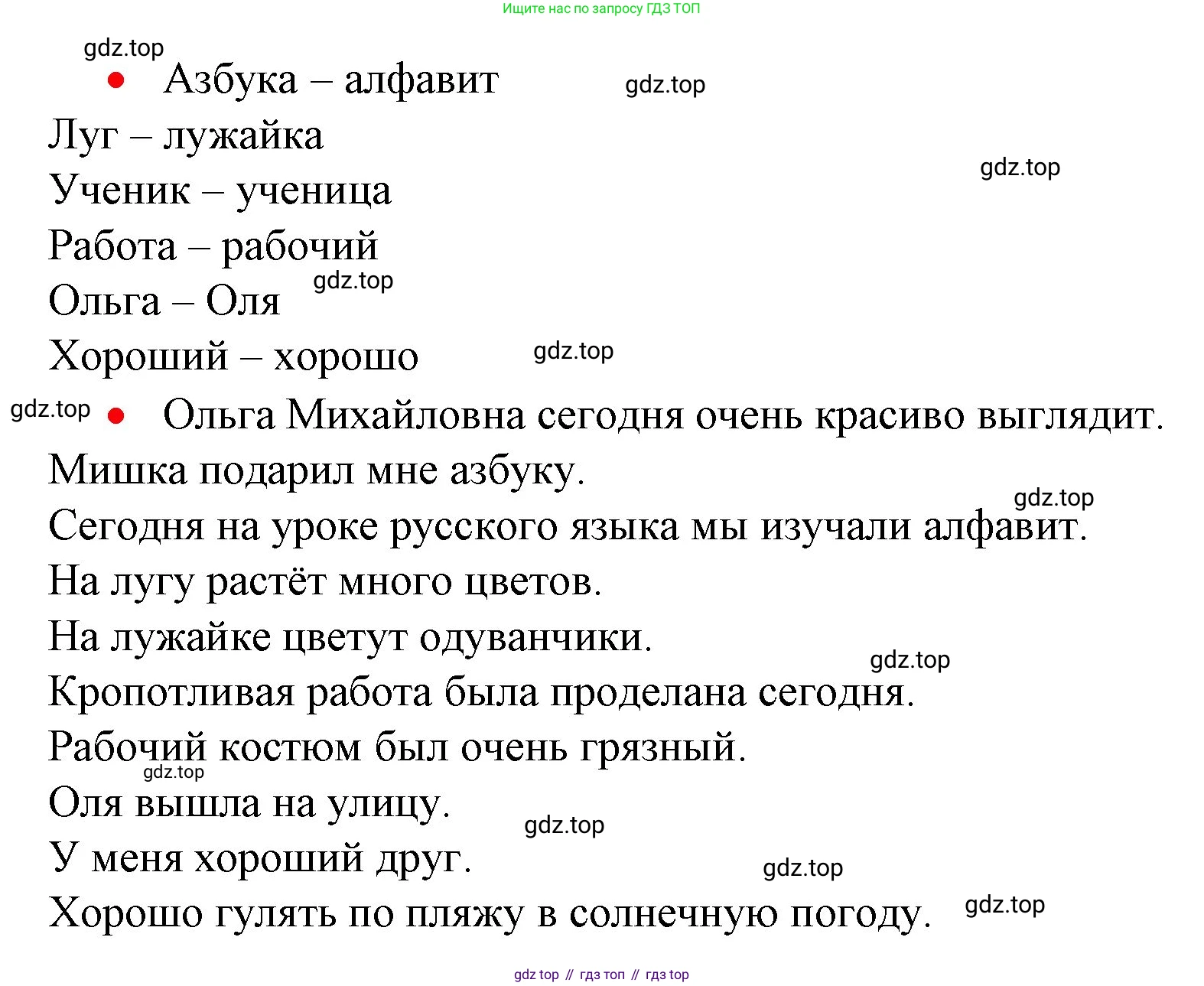 ГДЗ Русский язык, 1 класс Учебник, авторы: Канакина Валентина Павловна, Горецкий Всеслав Гаврилович, издательство Просвещение, Москва, 2023, белого цвета, страница 55, номер 7, Решение (продолжение 2)