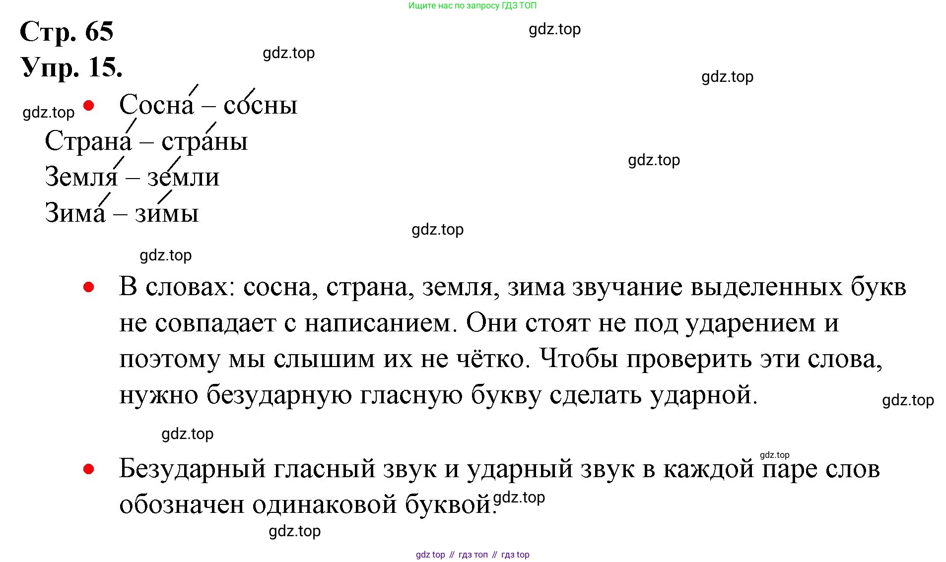 ГДЗ Русский язык, 1 класс Учебник, авторы: Канакина Валентина Павловна, Горецкий Всеслав Гаврилович, издательство Просвещение, Москва, 2023, белого цвета, страница 65, номер 15, Решение