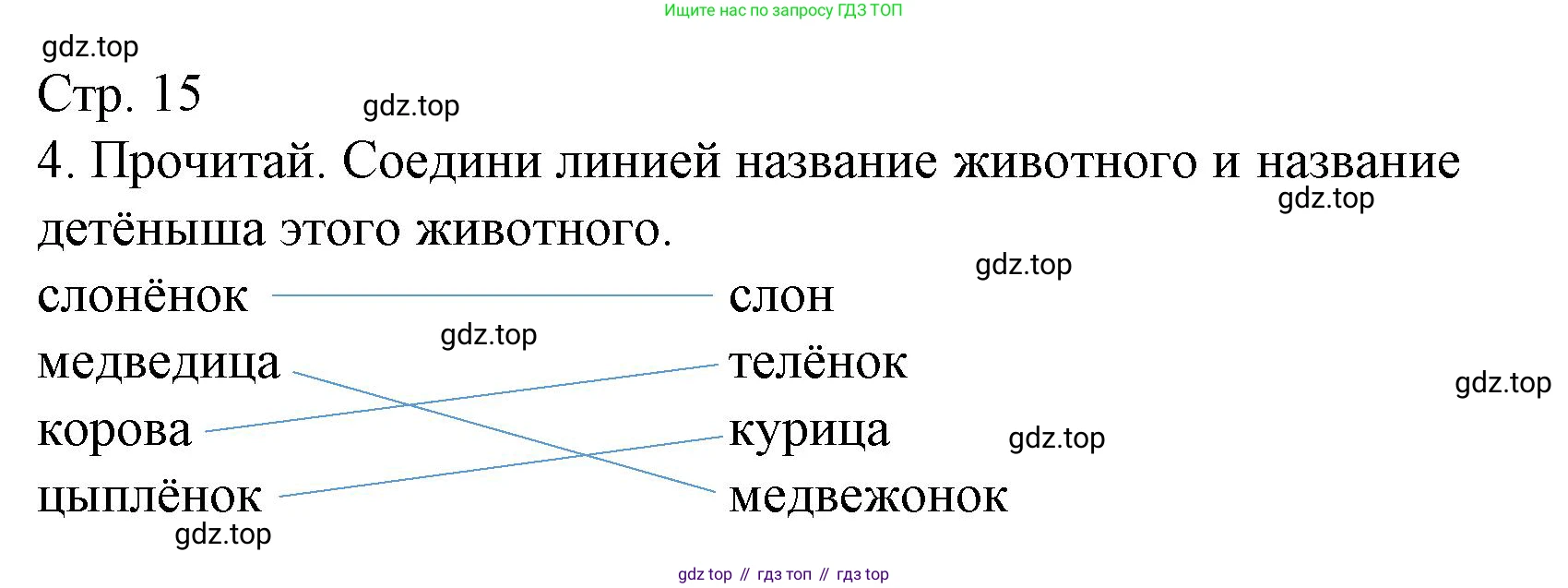 Русский язык, 1 класс Тетрадь учебных достижений, автор: Канакина Валентина Павловна, издательство Просвещение, Москва, 2023, белого цвета, страница 15, номер 4, Решение