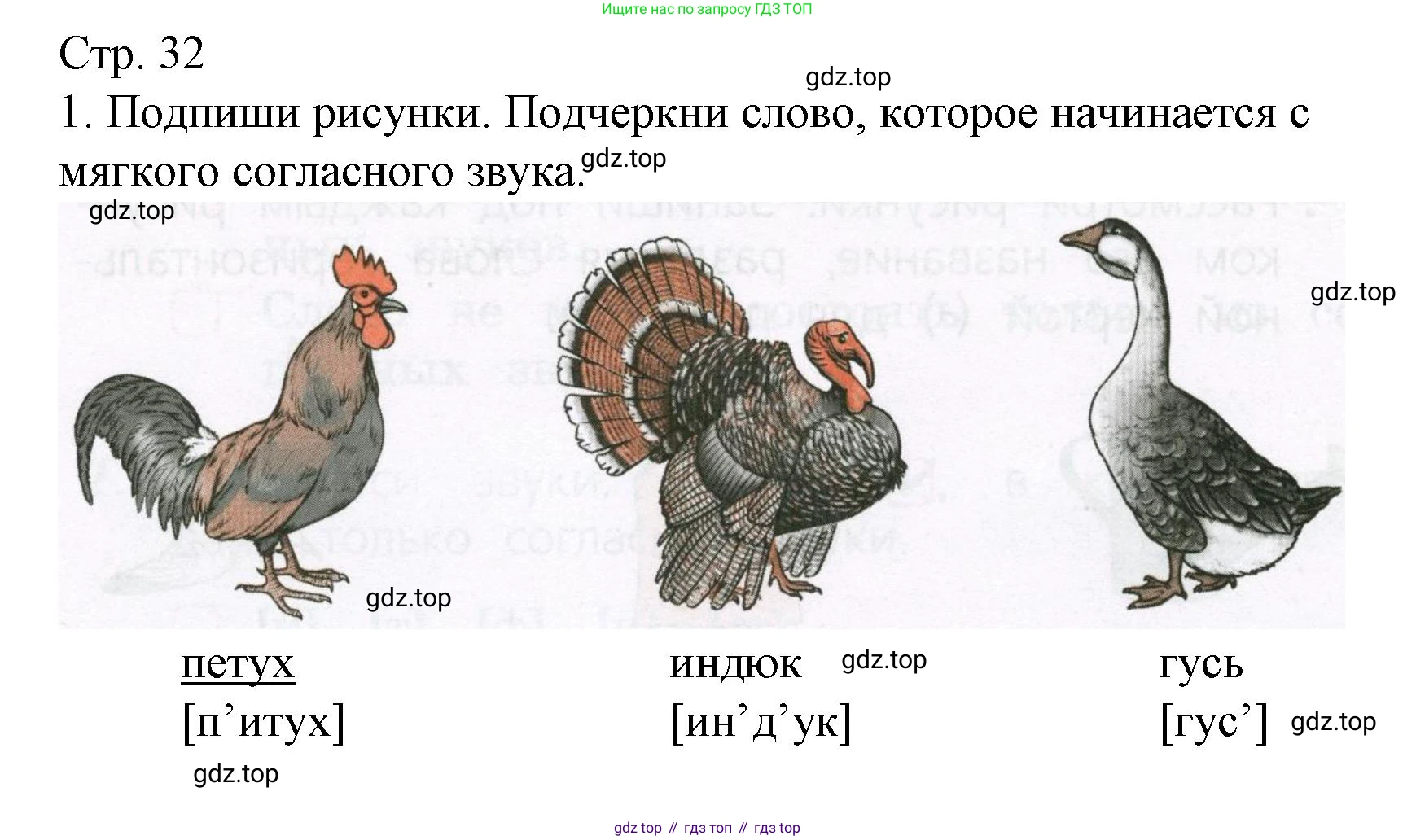 Русский язык, 1 класс Тетрадь учебных достижений, автор: Канакина Валентина Павловна, издательство Просвещение, Москва, 2023, белого цвета, страница 32, номер 1, Решение