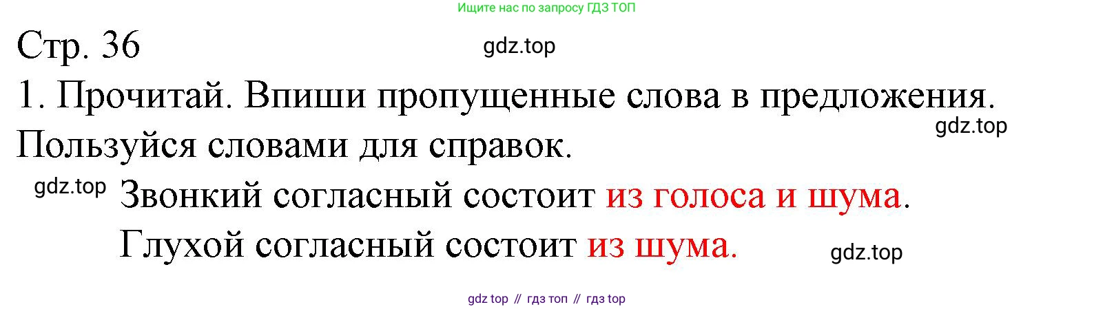 Русский язык, 1 класс Тетрадь учебных достижений, автор: Канакина Валентина Павловна, издательство Просвещение, Москва, 2023, белого цвета, страница 36, номер 1, Решение