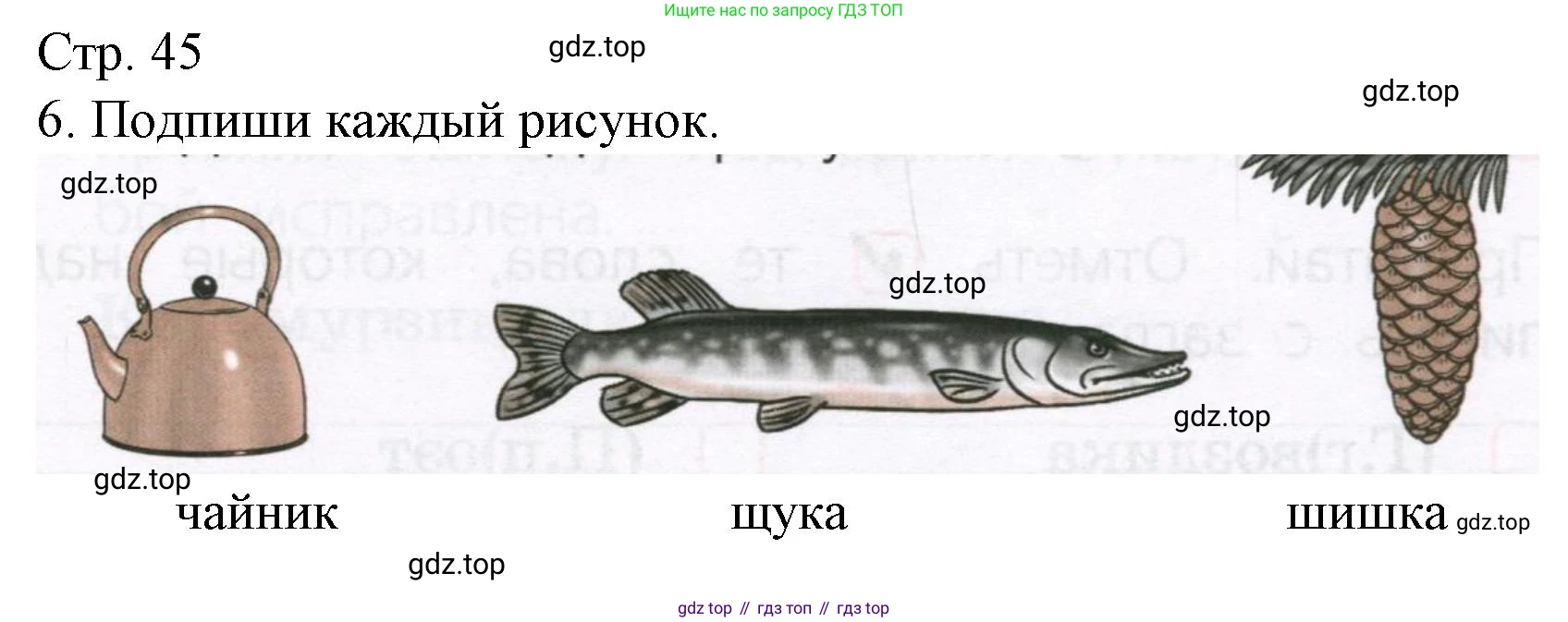 Русский язык, 1 класс Тетрадь учебных достижений, автор: Канакина Валентина Павловна, издательство Просвещение, Москва, 2023, белого цвета, страница 45, номер 6, Решение