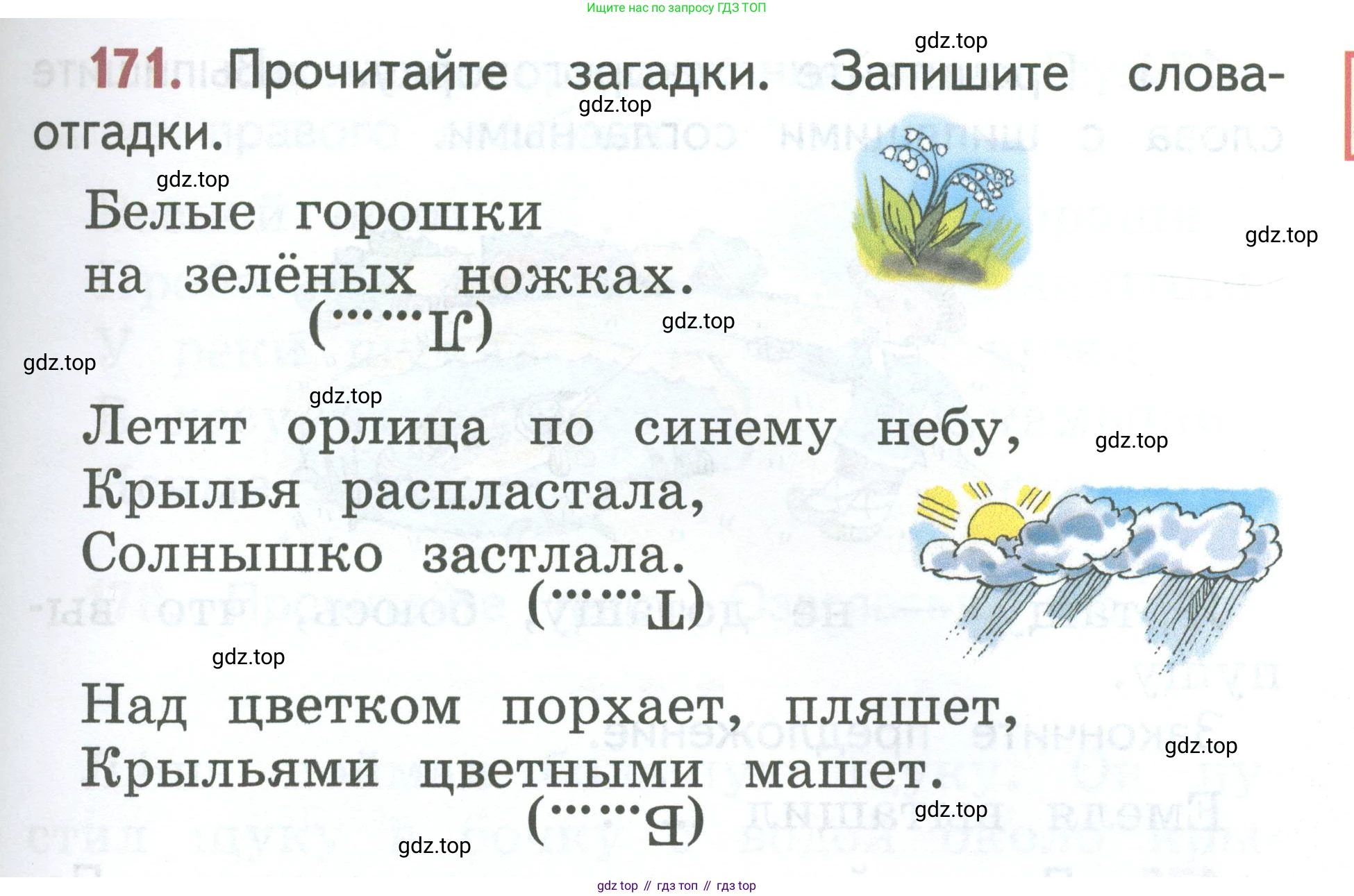 Русский язык, 1 класс Учебник, авторы: Климанова Людмила Федоровна, Макеева Светлана Григорьевна, Бабушкина Татьяна Владимировна, издательство Просвещение, Москва, 2023, белого цвета, страница 89, номер 171, Условие 2023