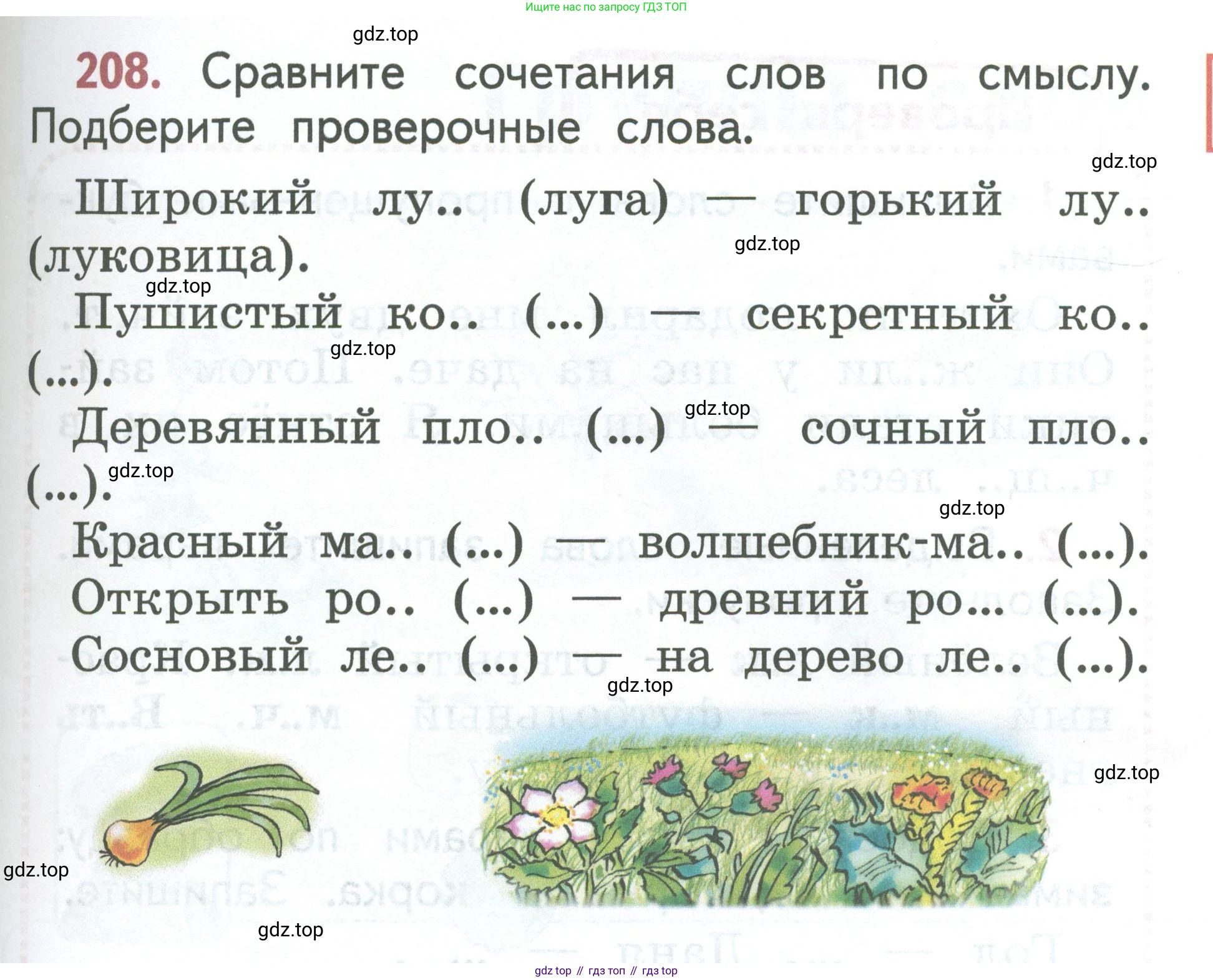Русский язык, 1 класс Учебник, авторы: Климанова Людмила Федоровна, Макеева Светлана Григорьевна, Бабушкина Татьяна Владимировна, издательство Просвещение, Москва, 2023, белого цвета, страница 107, номер 208, Условие 2023