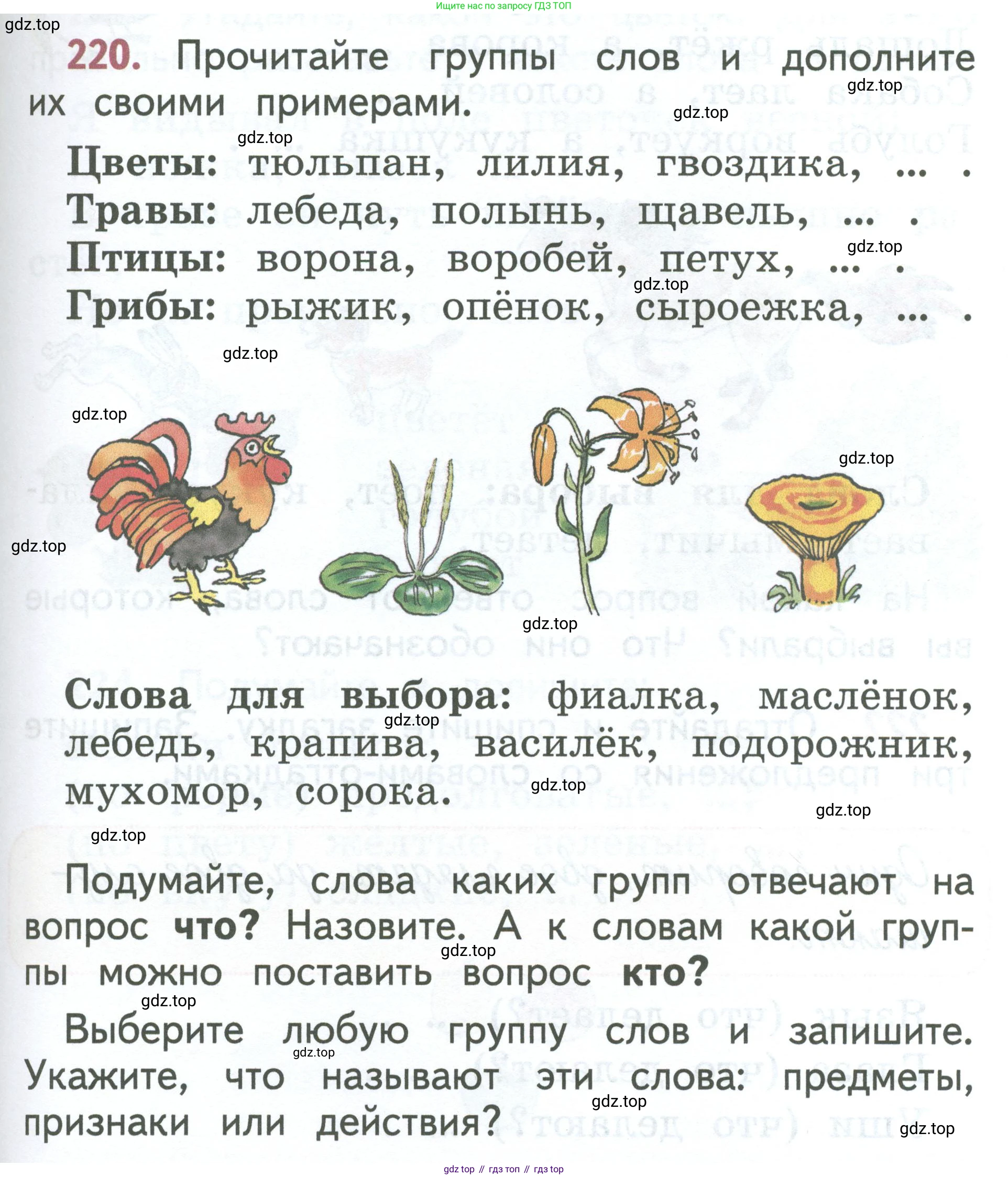 Русский язык, 1 класс Учебник, авторы: Климанова Людмила Федоровна, Макеева Светлана Григорьевна, Бабушкина Татьяна Владимировна, издательство Просвещение, Москва, 2023, белого цвета, страница 117, номер 220, Условие 2023