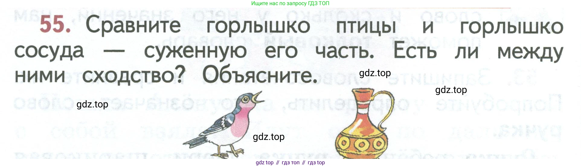 Русский язык, 1 класс Учебник, авторы: Климанова Людмила Федоровна, Макеева Светлана Григорьевна, Бабушкина Татьяна Владимировна, издательство Просвещение, Москва, 2023, белого цвета, страница 34, номер 55, Условие 2023