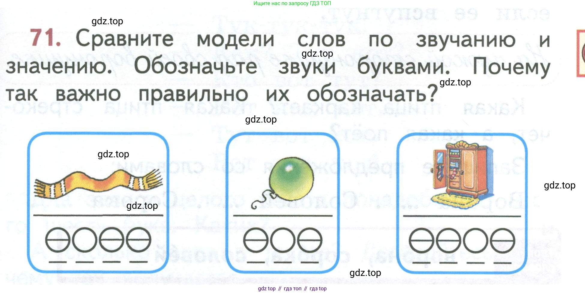 Русский язык, 1 класс Учебник, авторы: Климанова Людмила Федоровна, Макеева Светлана Григорьевна, Бабушкина Татьяна Владимировна, издательство Просвещение, Москва, 2023, белого цвета, страница 43, номер 71, Условие 2023