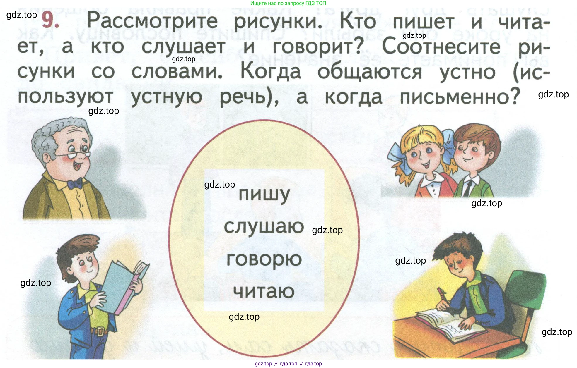 Русский язык, 1 класс Учебник, авторы: Климанова Людмила Федоровна, Макеева Светлана Григорьевна, Бабушкина Татьяна Владимировна, издательство Просвещение, Москва, 2023, белого цвета, страница 10, номер 9, Условие 2023