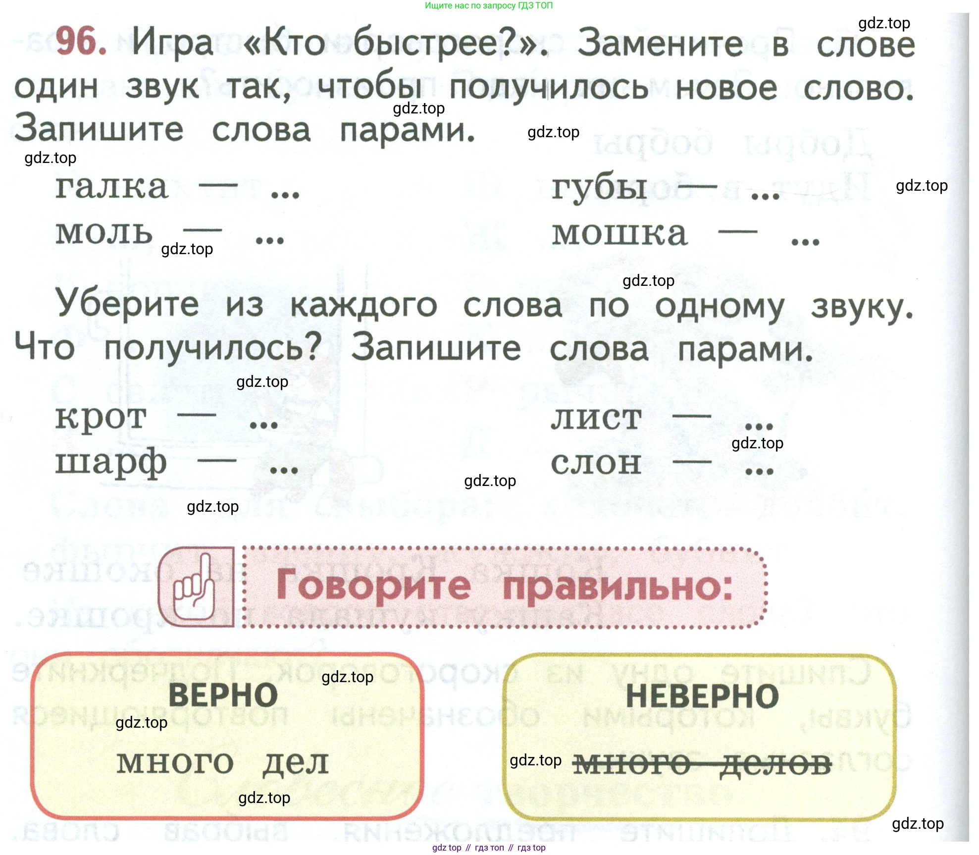Русский язык, 1 класс Учебник, авторы: Климанова Людмила Федоровна, Макеева Светлана Григорьевна, Бабушкина Татьяна Владимировна, издательство Просвещение, Москва, 2023, белого цвета, страница 56, номер 96, Условие 2023
