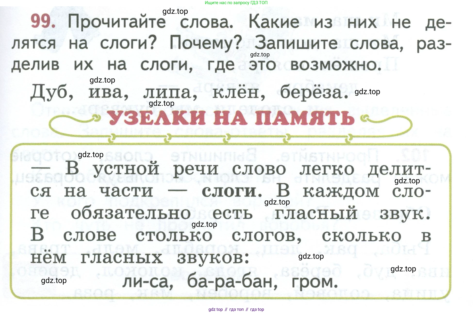 Русский язык, 1 класс Учебник, авторы: Климанова Людмила Федоровна, Макеева Светлана Григорьевна, Бабушкина Татьяна Владимировна, издательство Просвещение, Москва, 2023, белого цвета, страница 57, номер 99, Условие 2023