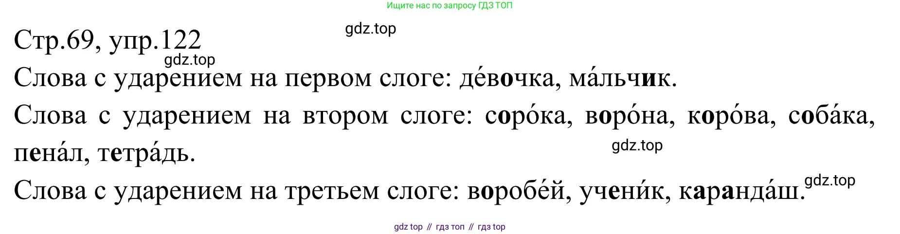 Русский язык, 1 класс Учебник, авторы: Климанова Людмила Федоровна, Макеева Светлана Григорьевна, Бабушкина Татьяна Владимировна, издательство Просвещение, Москва, 2023, белого цвета, страница 68, номер 122, Решение 2019-2022