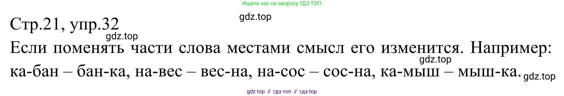 Русский язык, 1 класс Учебник, авторы: Климанова Людмила Федоровна, Макеева Светлана Григорьевна, Бабушкина Татьяна Владимировна, издательство Просвещение, Москва, 2023, белого цвета, страница 21, номер 32, Решение 2019-2022