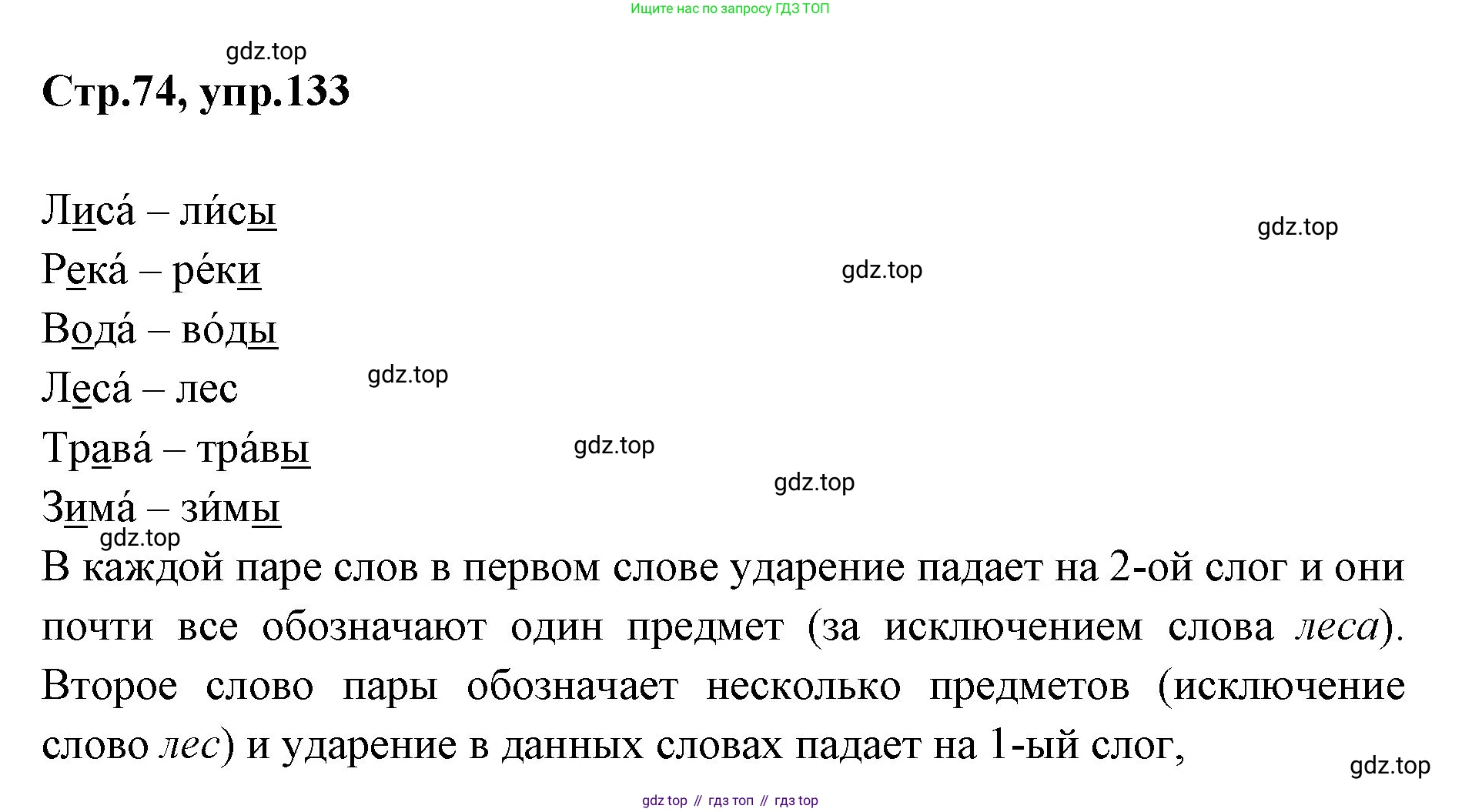 Русский язык, 1 класс Учебник, авторы: Климанова Людмила Федоровна, Макеева Светлана Григорьевна, Бабушкина Татьяна Владимировна, издательство Просвещение, Москва, 2023, белого цвета, страница 74, номер 133, Решение 2023