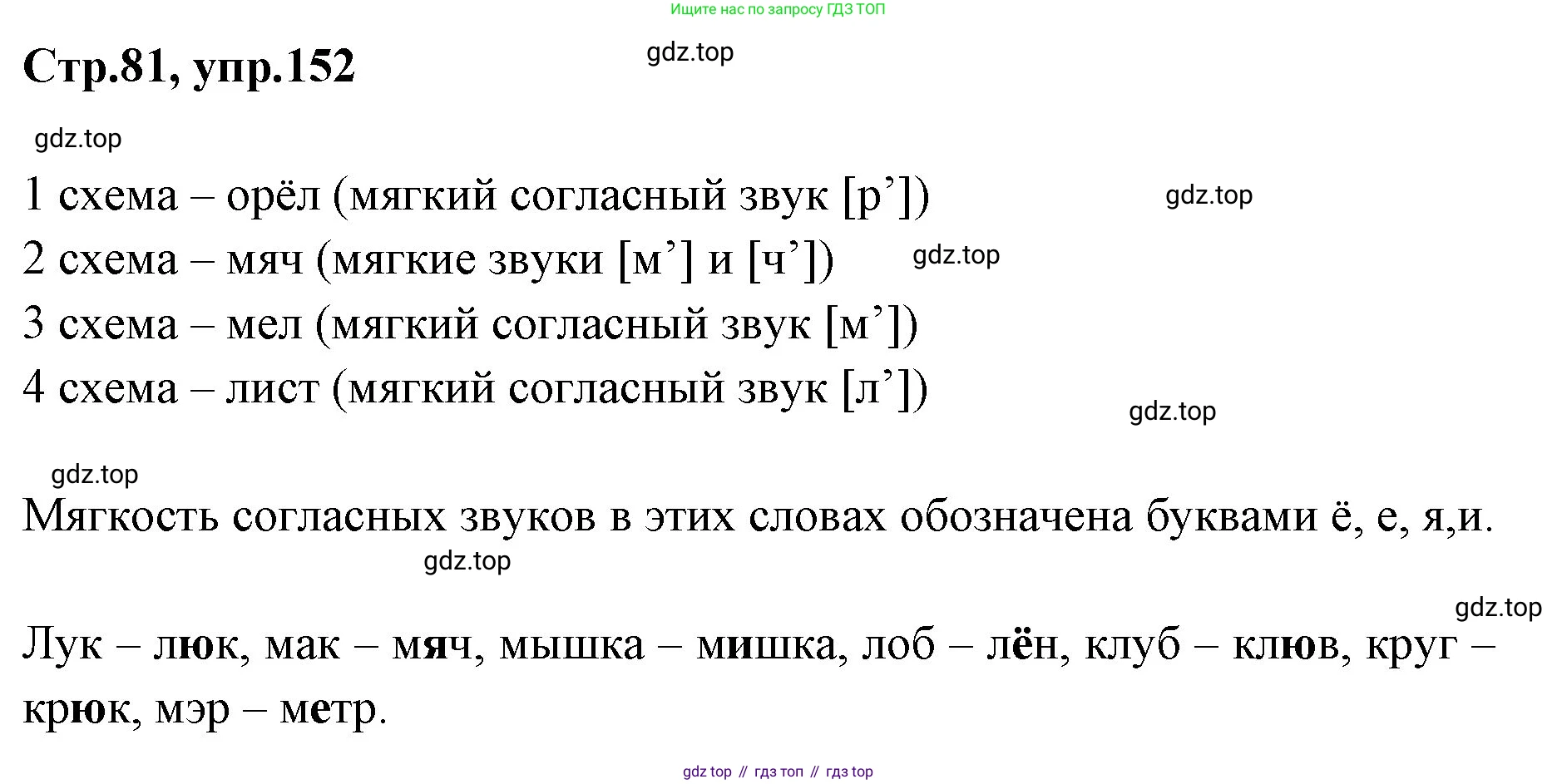 Русский язык, 1 класс Учебник, авторы: Климанова Людмила Федоровна, Макеева Светлана Григорьевна, Бабушкина Татьяна Владимировна, издательство Просвещение, Москва, 2023, белого цвета, страница 81, номер 152, Решение 2023