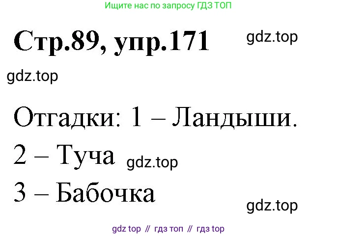 Русский язык, 1 класс Учебник, авторы: Климанова Людмила Федоровна, Макеева Светлана Григорьевна, Бабушкина Татьяна Владимировна, издательство Просвещение, Москва, 2023, белого цвета, страница 89, номер 171, Решение 2023