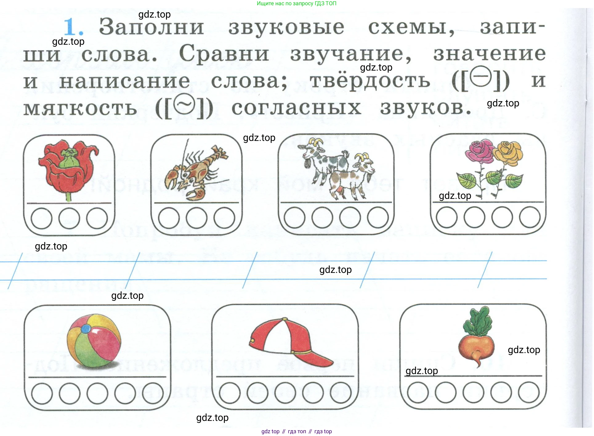 Русский язык, 1 класс рабочая тетрадь, авторы: Климанова Людмила Федоровна, Бабушкина Татьяна Владимировна, издательство Просвещение, Москва, 2023, белого цвета, страница 8, номер 1, Условие