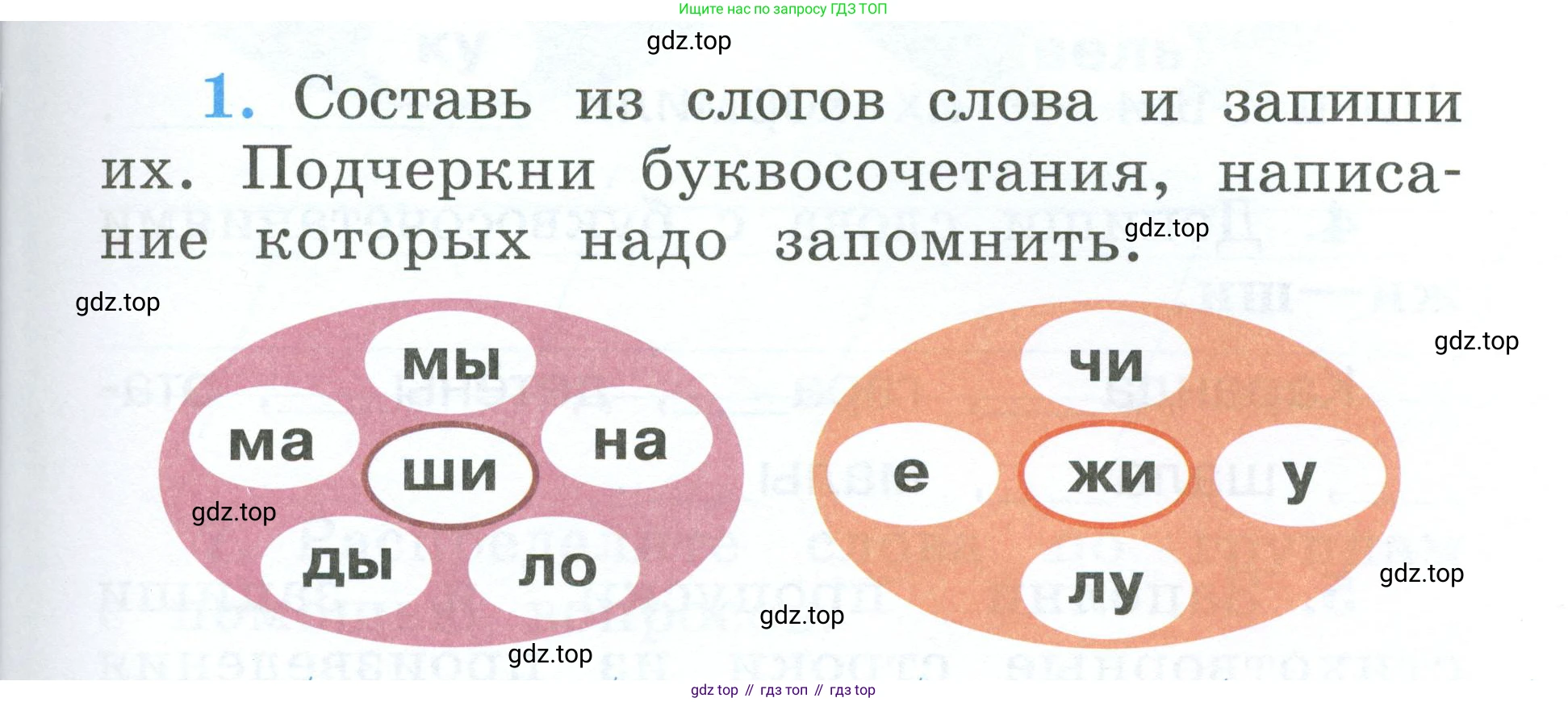 Русский язык, 1 класс рабочая тетрадь, авторы: Климанова Людмила Федоровна, Бабушкина Татьяна Владимировна, издательство Просвещение, Москва, 2023, белого цвета, страница 45, номер 1, Условие