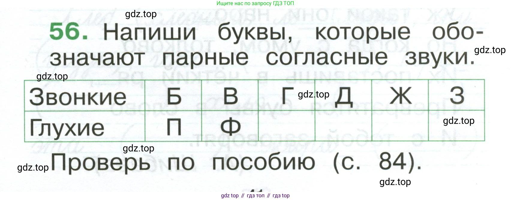 Русский язык, 1 класс рабочая тетрадь, авторы: Рамзаева Тамара Григорьевна, Савинкина Людмила Павловна, издательство Просвещение, Москва, 2023, зелёного цвета, страница 41, номер 56, Условие