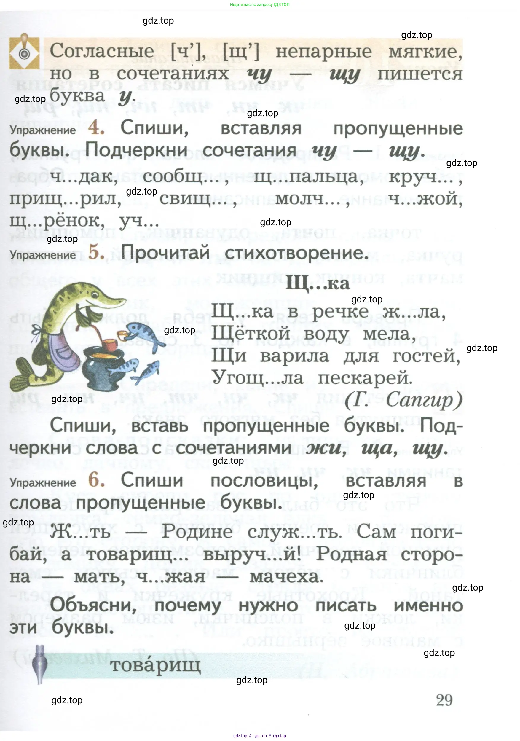 Русский язык, 2 класс Учебник, авторы: Иванов Станислав Викторович, Евдокимова Антонина Олеговна, Кузнецова Марина Ивановна, Петленко Лидия Владимировна, Романова Владислава Юрьевна, издательство Просвещение, Москва, 2023, Часть 1, страница 29