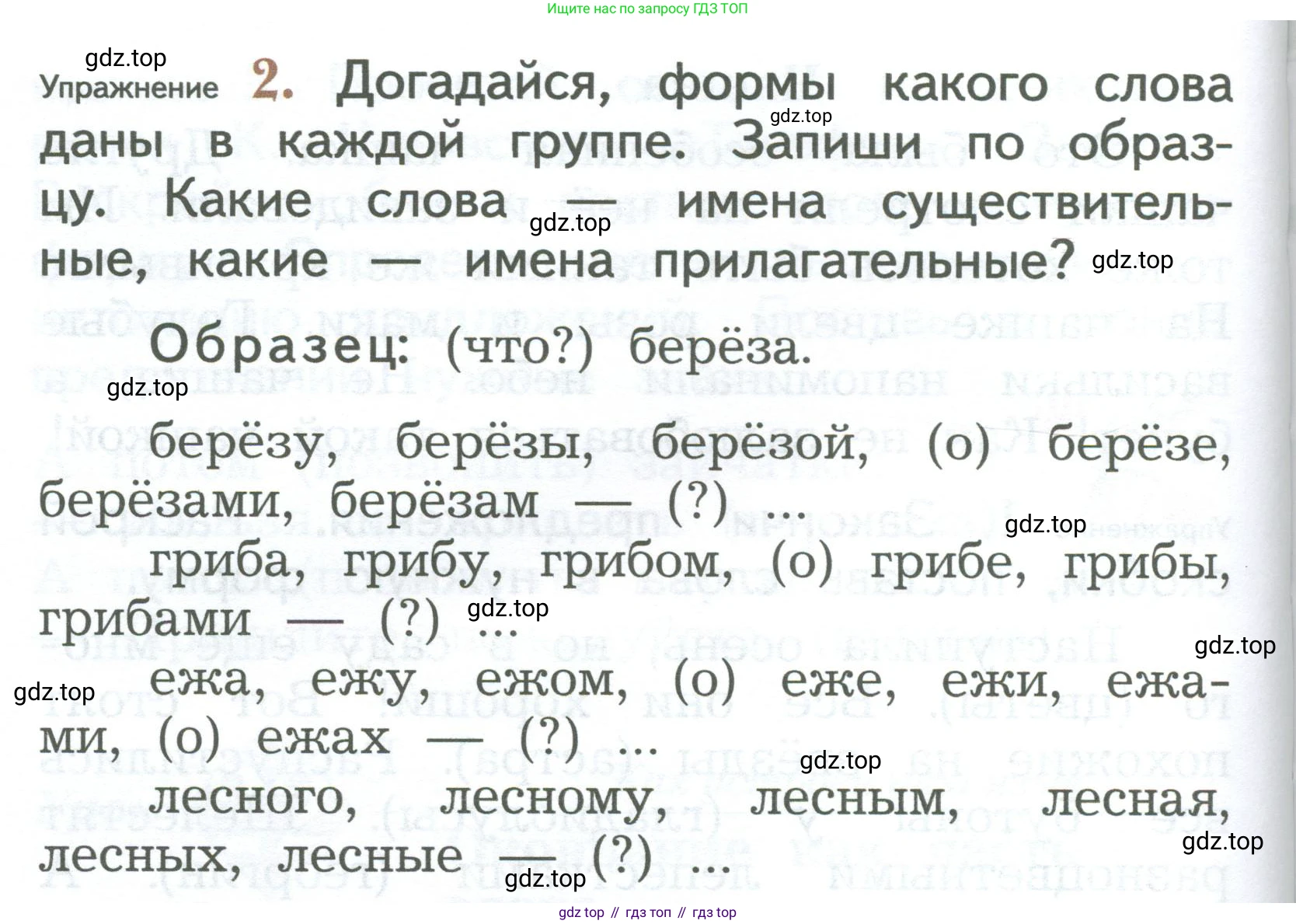 ГДЗ Русский язык, 2 класс Учебник, авторы: Иванов Станислав Викторович, Евдокимова Антонина Олеговна, Кузнецова Марина Ивановна, Петленко Лидия Владимировна, Романова Владислава Юрьевна, издательство Просвещение, Москва, 2023, Часть 1, страница 62, номер 2, Условие