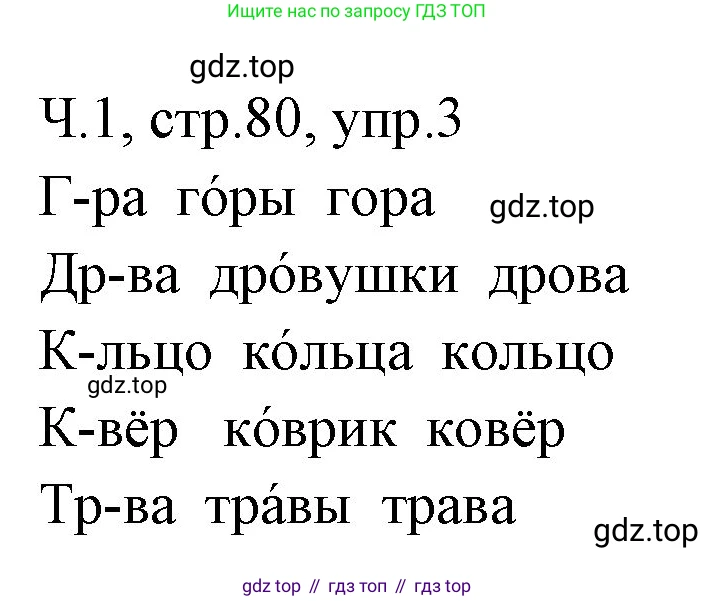 ГДЗ Русский язык, 2 класс Учебник, авторы: Иванов Станислав Викторович, Евдокимова Антонина Олеговна, Кузнецова Марина Ивановна, Петленко Лидия Владимировна, Романова Владислава Юрьевна, издательство Просвещение, Москва, 2023, Часть 1, страница 80, номер 3, Решение
