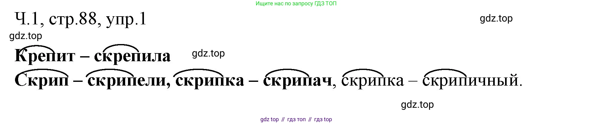 ГДЗ Русский язык, 2 класс Учебник, авторы: Иванов Станислав Викторович, Евдокимова Антонина Олеговна, Кузнецова Марина Ивановна, Петленко Лидия Владимировна, Романова Владислава Юрьевна, издательство Просвещение, Москва, 2023, Часть 1, страница 88, номер 1, Решение