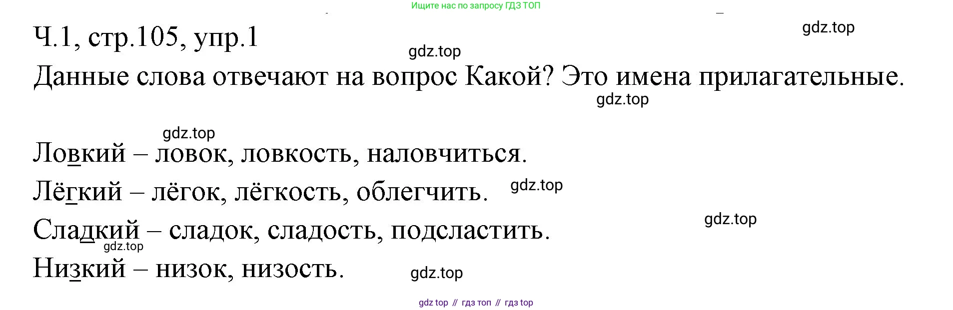 ГДЗ Русский язык, 2 класс Учебник, авторы: Иванов Станислав Викторович, Евдокимова Антонина Олеговна, Кузнецова Марина Ивановна, Петленко Лидия Владимировна, Романова Владислава Юрьевна, издательство Просвещение, Москва, 2023, Часть 1, страница 105, номер 1, Решение