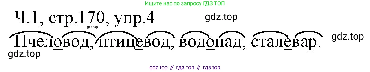 ГДЗ Русский язык, 2 класс Учебник, авторы: Иванов Станислав Викторович, Евдокимова Антонина Олеговна, Кузнецова Марина Ивановна, Петленко Лидия Владимировна, Романова Владислава Юрьевна, издательство Просвещение, Москва, 2023, Часть 1, страница 170, номер 4, Решение