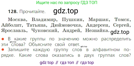 ГДЗ Русский язык, 2 класс Учебник, авторы: Канакина Валентина Павловна, Горецкий Всеслав Гаврилович, издательство Просвещение, Москва, 2023, белого цвета, Часть 1, страница 87, номер 128, Условие