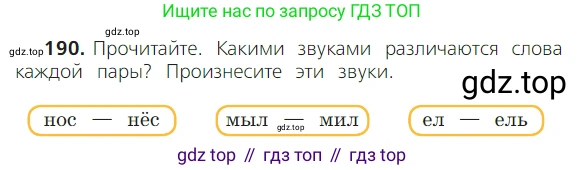ГДЗ Русский язык, 2 класс Учебник, авторы: Канакина Валентина Павловна, Горецкий Всеслав Гаврилович, издательство Просвещение, Москва, 2023, белого цвета, Часть 1, страница 119, номер 190, Условие