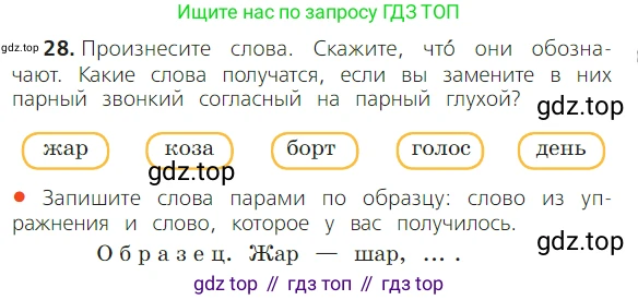 ГДЗ Русский язык, 2 класс Учебник, авторы: Канакина Валентина Павловна, Горецкий Всеслав Гаврилович, издательство Просвещение, Москва, 2023, белого цвета, Часть 2, страница 17, номер 28, Условие