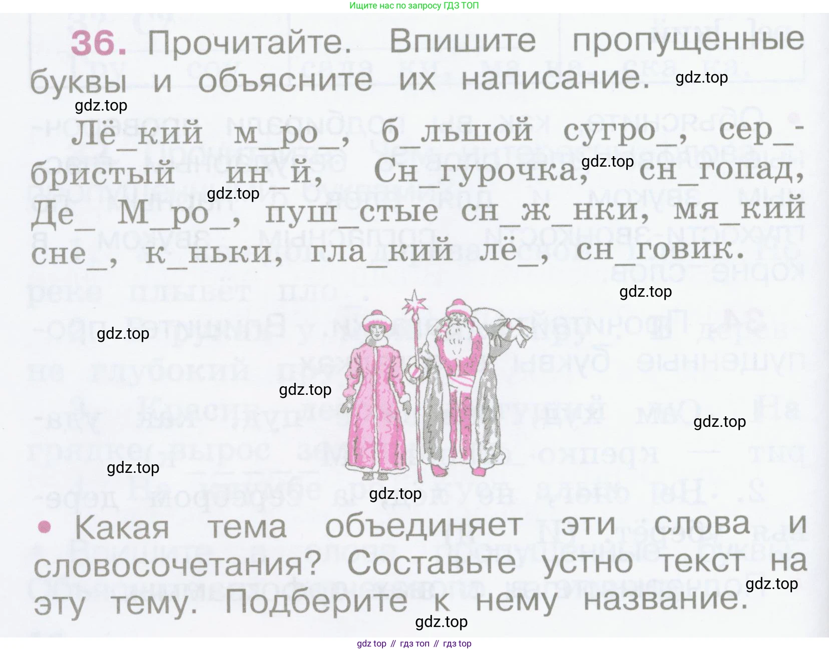 Русский язык, 2 класс рабочая тетрадь, автор: Канакина Валентина Павловна, издательство Просвещение, Москва, 2023, белого цвета, Часть 2, страница 18, номер 36, Условие