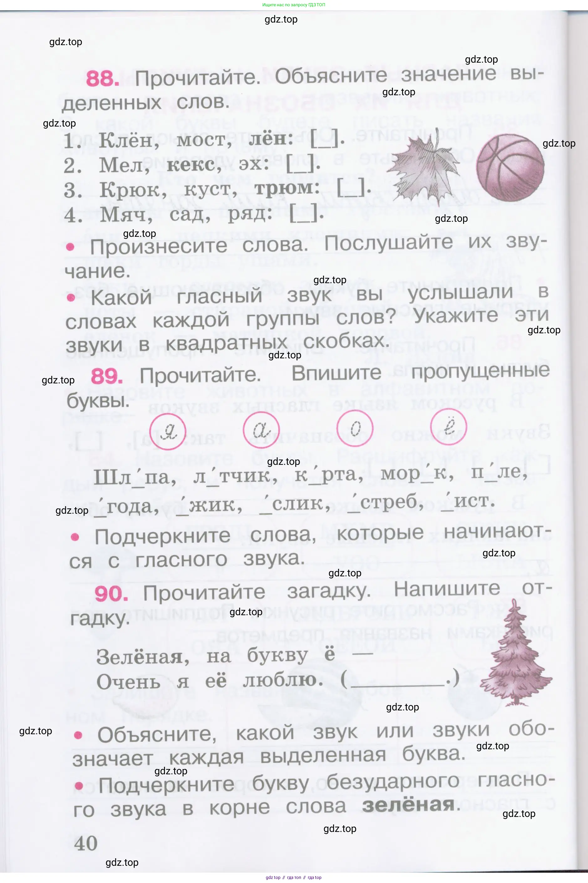 Русский язык, 2 класс рабочая тетрадь, автор: Канакина Валентина Павловна, издательство Просвещение, Москва, 2023, белого цвета, Часть 1, страница 40