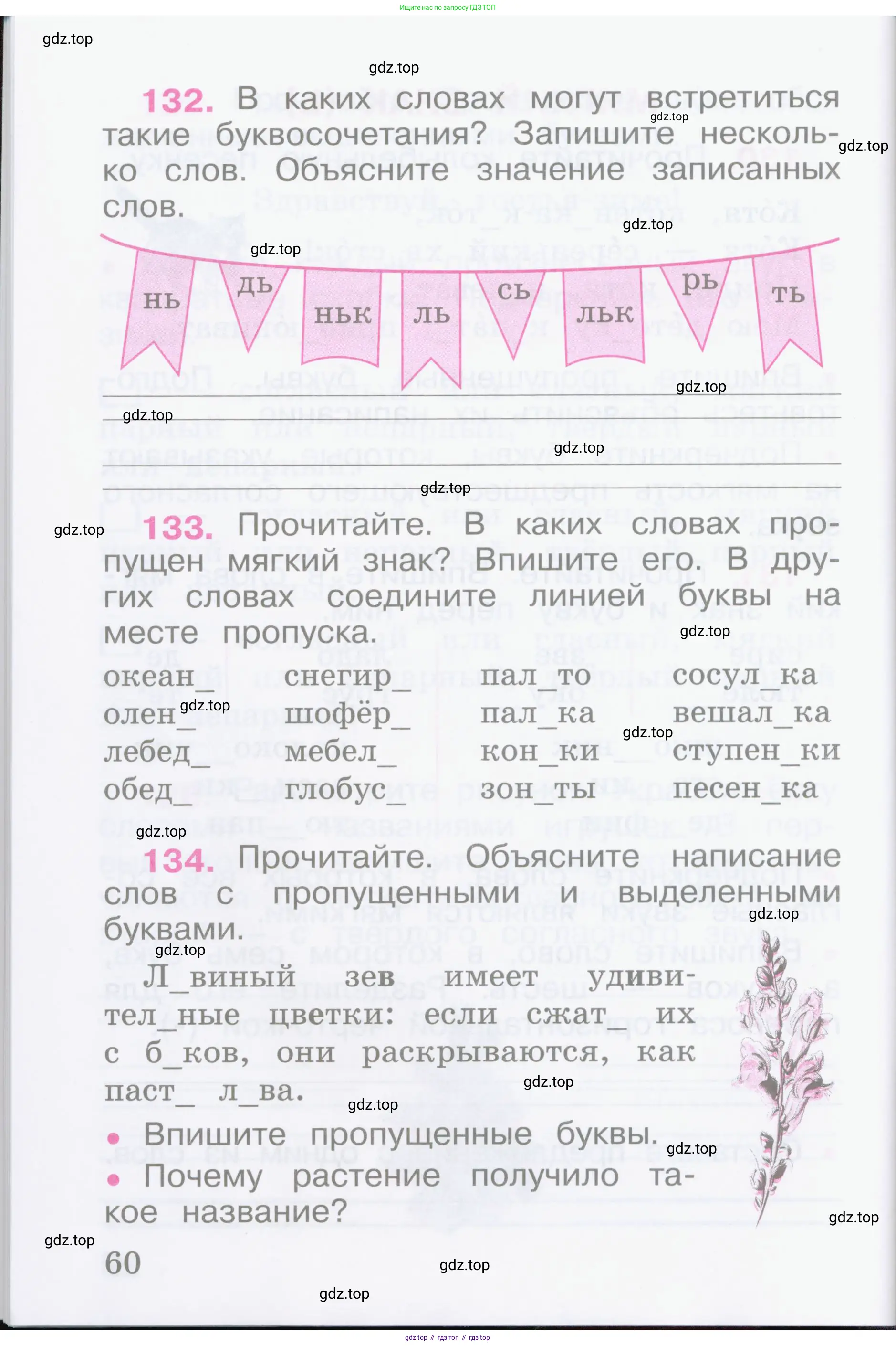 Русский язык, 2 класс рабочая тетрадь, автор: Канакина Валентина Павловна, издательство Просвещение, Москва, 2023, белого цвета, Часть 1, страница 60