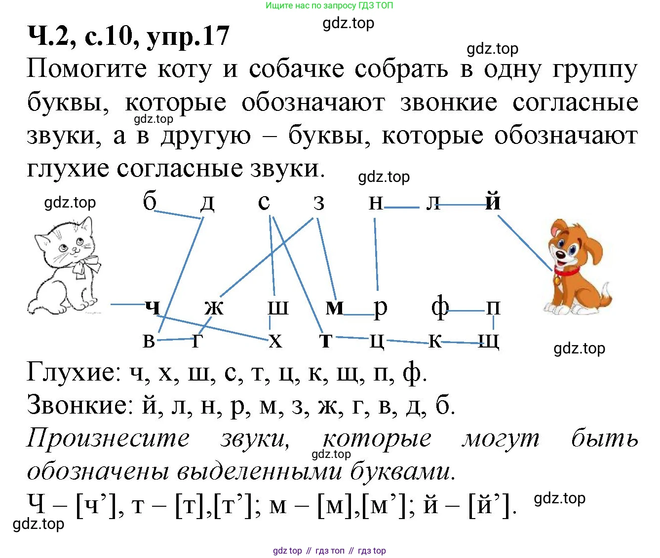 Русский язык, 2 класс рабочая тетрадь, автор: Канакина Валентина Павловна, издательство Просвещение, Москва, 2023, белого цвета, Часть 2, страница 10, номер 17, Решение