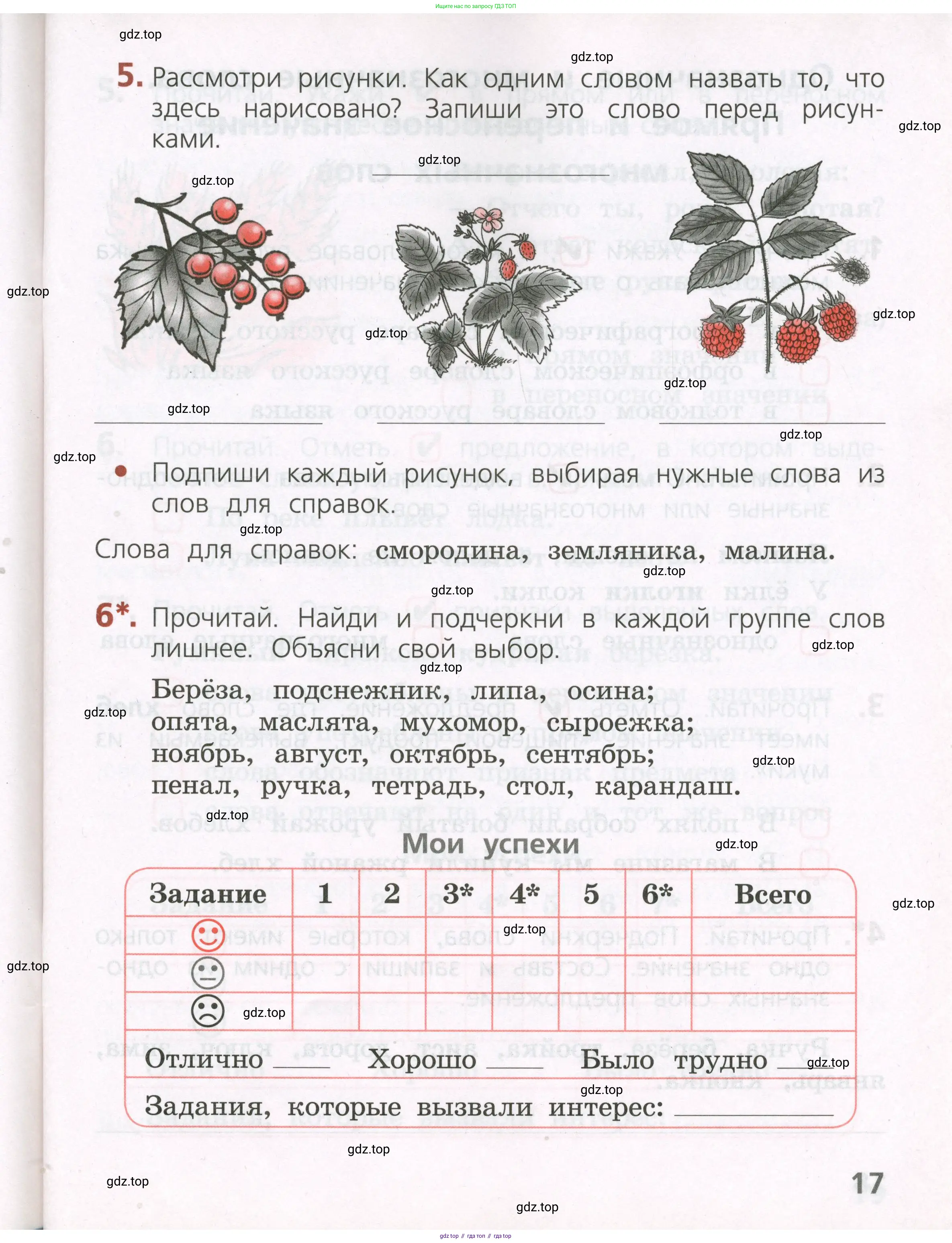 Русский язык, 2 класс Тетрадь учебных достижений, автор: Канакина Валентина Павловна, издательство Просвещение, Москва, 2023, белого цвета, страница 17