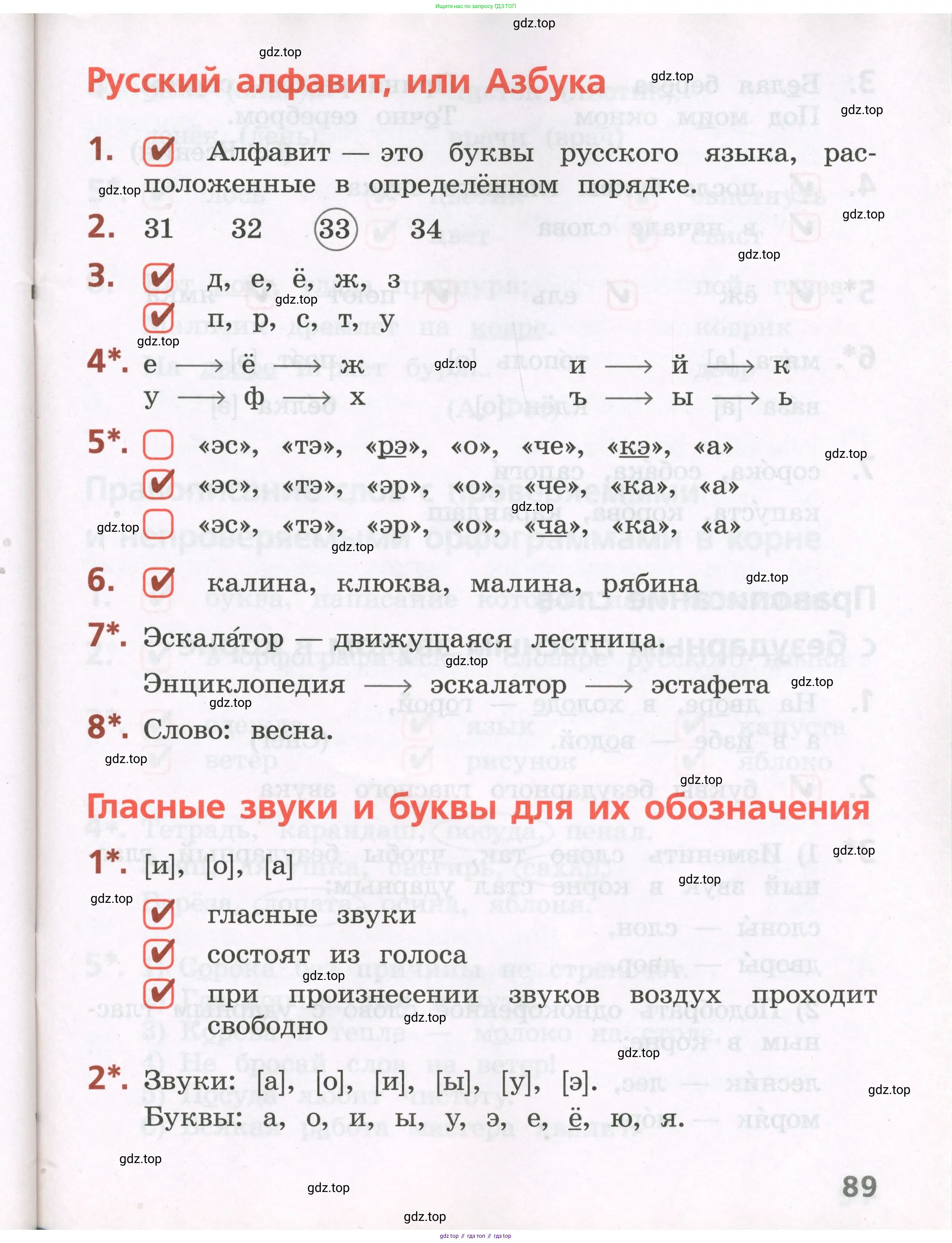 Русский язык, 2 класс Тетрадь учебных достижений, автор: Канакина Валентина Павловна, издательство Просвещение, Москва, 2023, белого цвета, страница 89