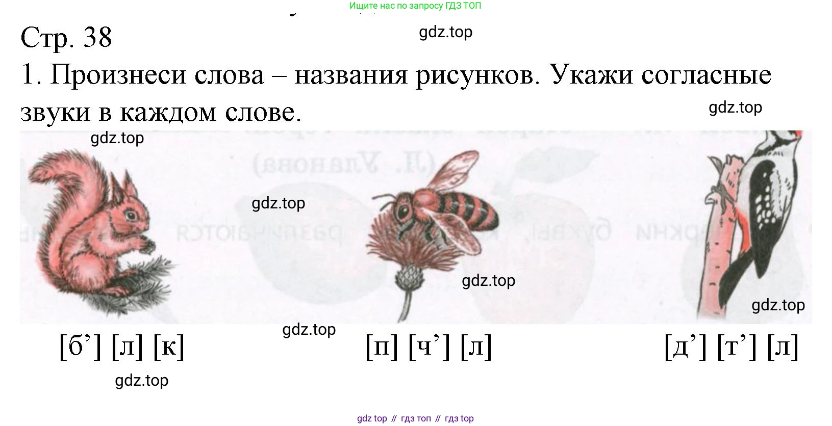 ГДЗ Русский язык, 2 класс Тетрадь учебных достижений, автор: Канакина Валентина Павловна, издательство Просвещение, Москва, 2023, белого цвета, страница 38, номер 1, Решение