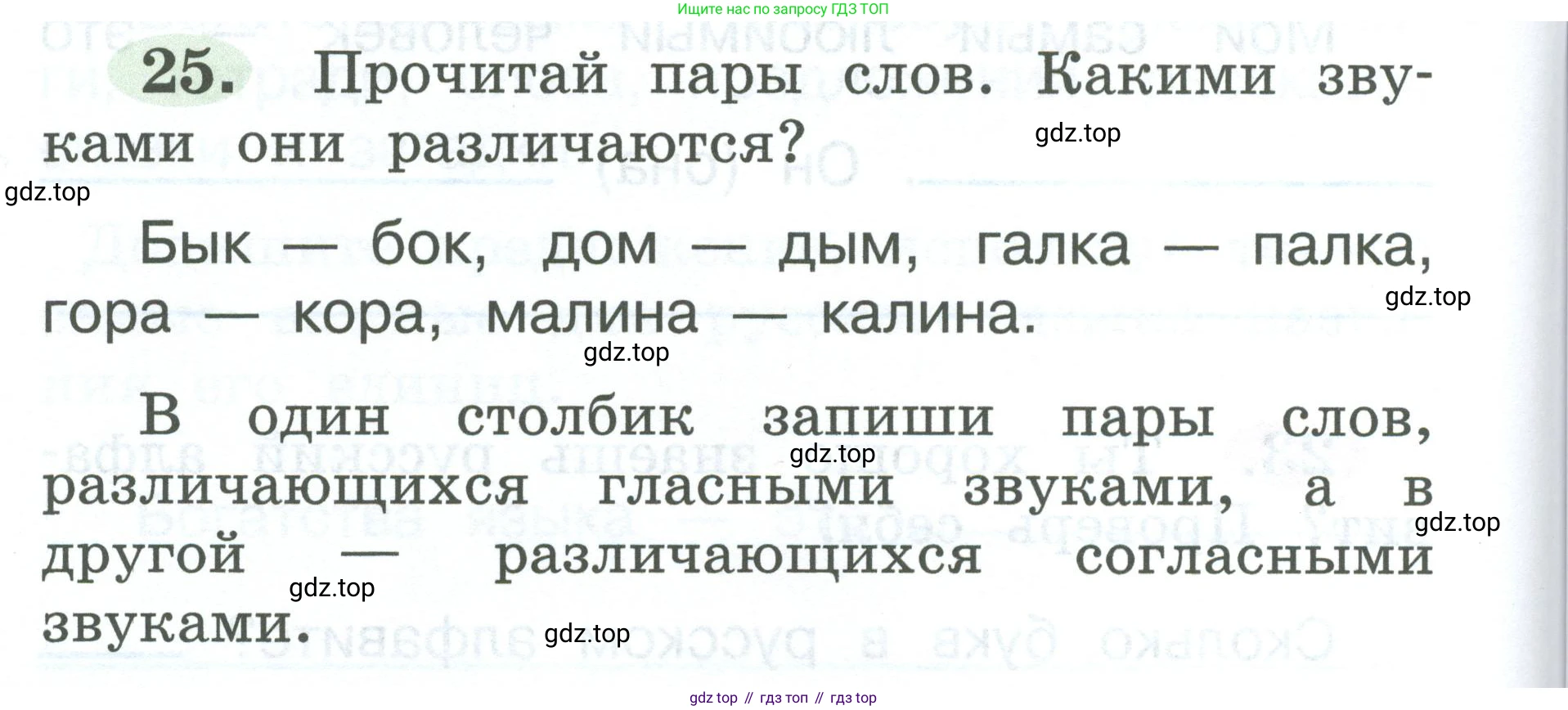 ГДЗ Русский язык, 2 класс рабочая тетрадь, авторы: Климанова Людмила Федоровна, Бабушкина Татьяна Владимировна, издательство Просвещение, Москва, 2024, белого цвета, Часть 1, страница 16, номер 25, Условие