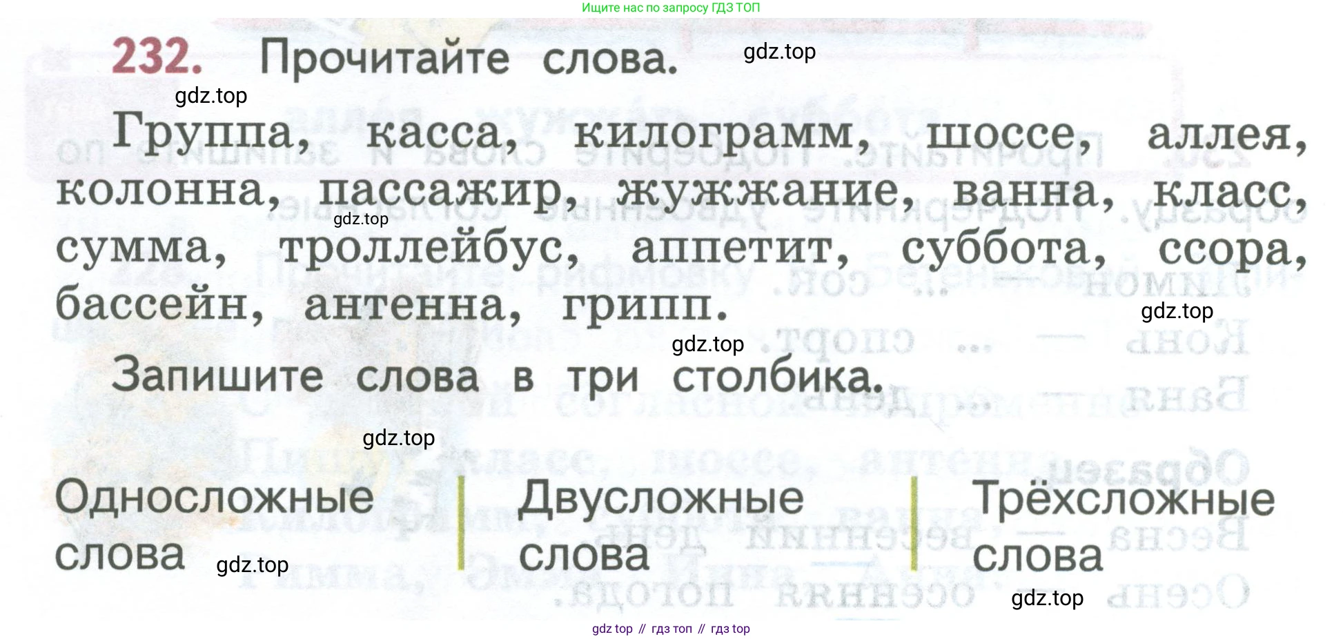 ГДЗ Русский язык, 2 класс Учебник, авторы: Климанова Людмила Федоровна, Бабушкина Татьяна Владимировна, издательство Просвещение, Москва, 2023, белого цвета, Часть 1, страница 126, номер 232, Условие