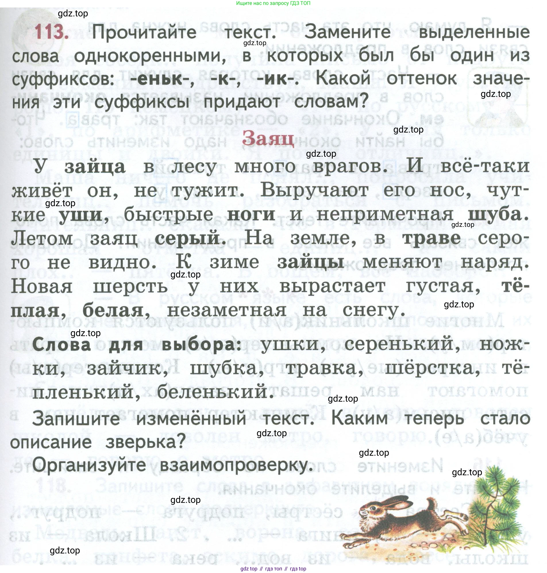 ГДЗ Русский язык, 2 класс Учебник, авторы: Климанова Людмила Федоровна, Бабушкина Татьяна Владимировна, издательство Просвещение, Москва, 2023, белого цвета, Часть 2, страница 67, номер 113, Условие