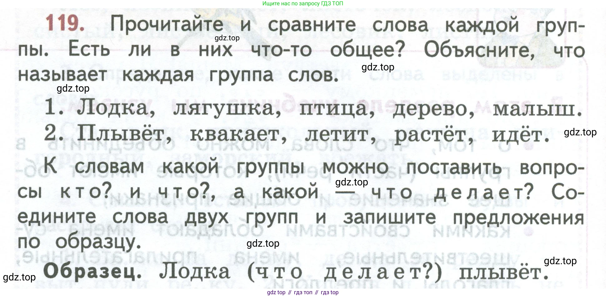 ГДЗ Русский язык, 2 класс Учебник, авторы: Климанова Людмила Федоровна, Бабушкина Татьяна Владимировна, издательство Просвещение, Москва, 2023, белого цвета, Часть 2, страница 72, номер 119, Условие