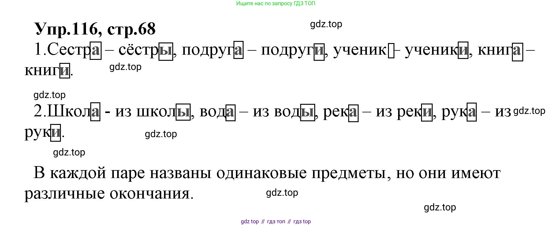 ГДЗ Русский язык, 2 класс Учебник, авторы: Климанова Людмила Федоровна, Бабушкина Татьяна Владимировна, издательство Просвещение, Москва, 2023, белого цвета, Часть 2, страница 68, номер 116, Решение