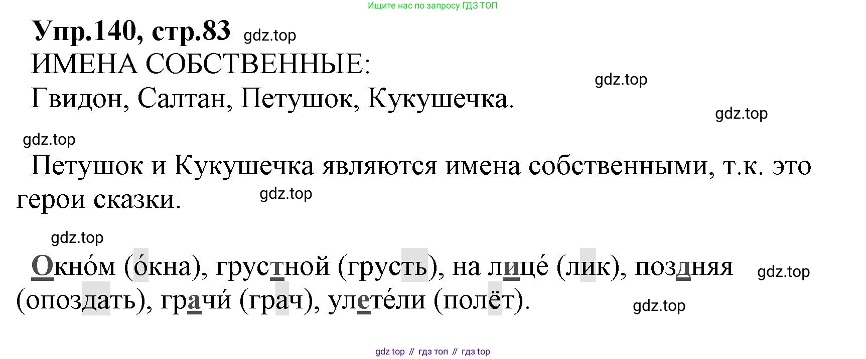 ГДЗ Русский язык, 2 класс Учебник, авторы: Климанова Людмила Федоровна, Бабушкина Татьяна Владимировна, издательство Просвещение, Москва, 2023, белого цвета, Часть 2, страница 83, номер 140, Решение