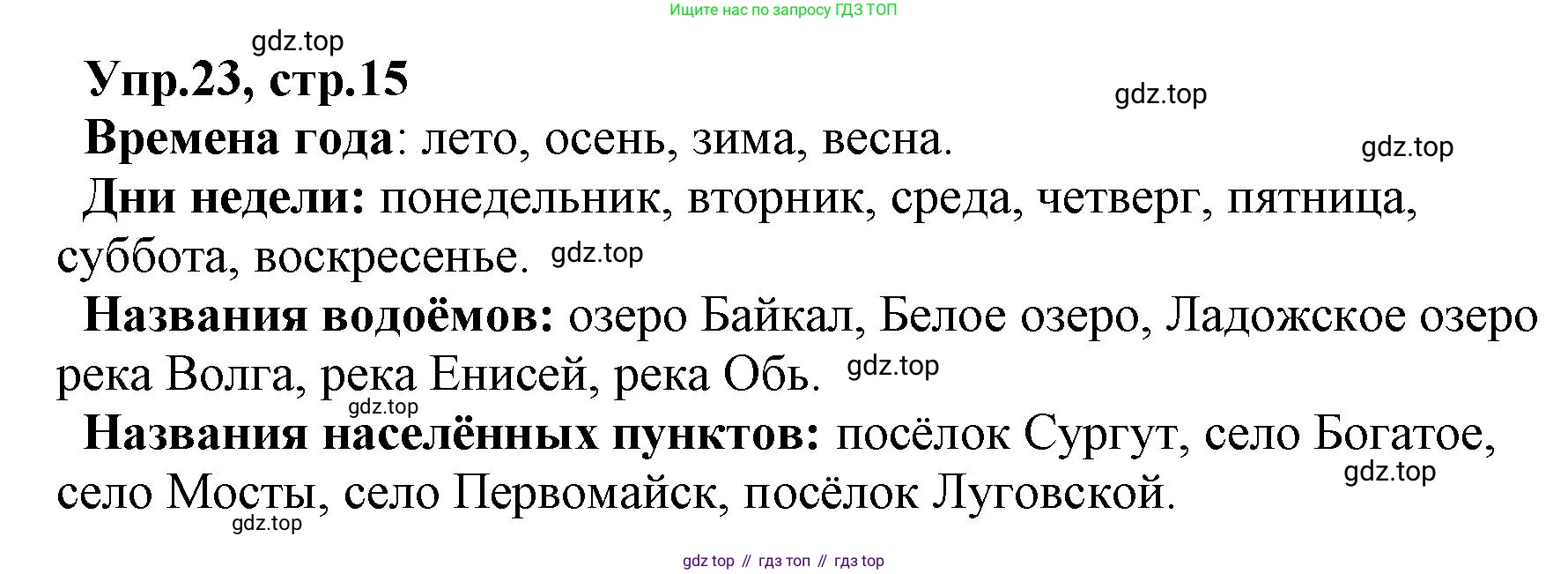 ГДЗ Русский язык, 2 класс Учебник, авторы: Климанова Людмила Федоровна, Бабушкина Татьяна Владимировна, издательство Просвещение, Москва, 2023, белого цвета, Часть 2, страница 15, номер 23, Решение