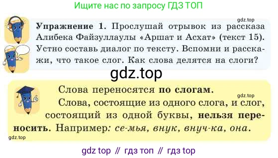 Русский язык, 2 класс Учебник, авторы: Никитина Светлана Алексеевна, Казабеева Виталия Алексеевна, Кульгильдинова Тулебике Алимжановна, Якунина Любовь Павловна, издательство Атамұра, Алматы, 2022, Часть 1, страница 54, номер 1, Условие