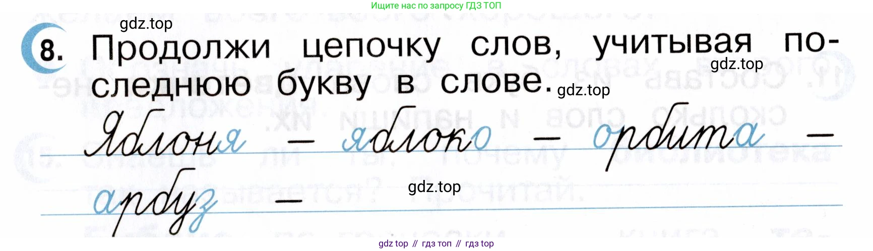 ГДЗ Русский язык, 2 класс рабочая тетрадь, авторы: Рамзаева Тамара Григорьевна, Савинкина Людмила Павловна, издательство Просвещение, Москва, 2023, страница 7, номер 8, Условие