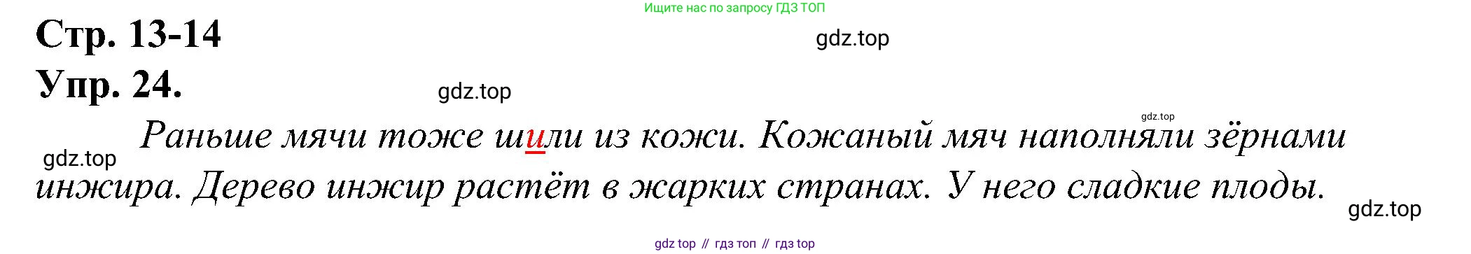 ГДЗ Русский язык, 2 класс рабочая тетрадь, авторы: Рамзаева Тамара Григорьевна, Савинкина Людмила Павловна, издательство Просвещение, Москва, 2023, страница 13, номер 24, Решение